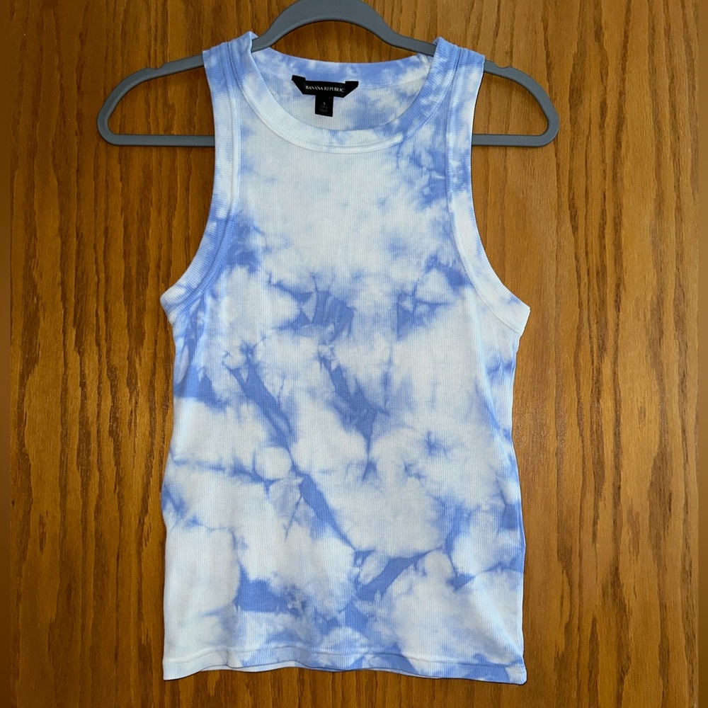 Banana Republic Cloud Tie Dye Ribbed Tank Top